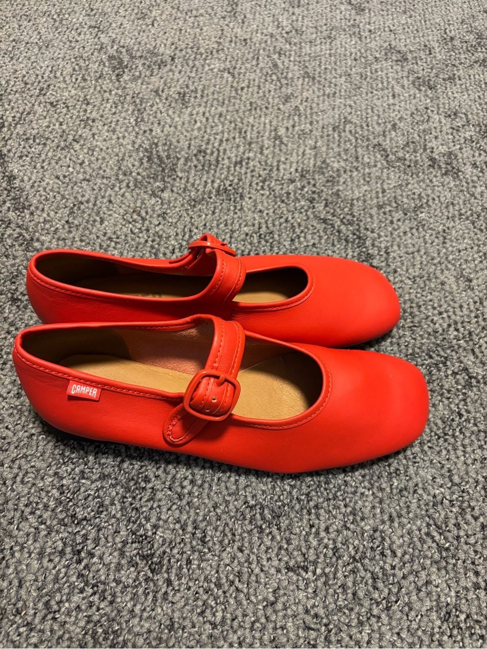 NEW Camper Casi Myra Red Leather Mary Janes – US7 - Picture 8 of 9